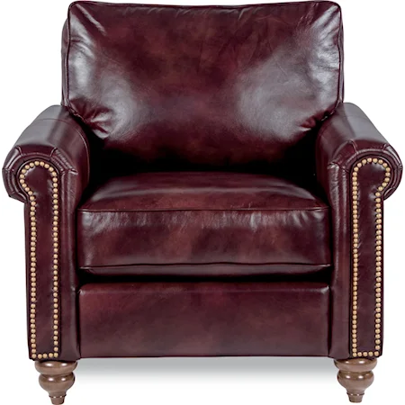 Traditional Rolled Arm Chair with Premier Comfort Core Cushions